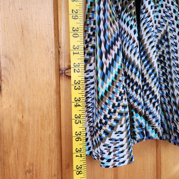 CONSTITUCION 1917 Womens Wrap Dress, Blue Brown Black White, Size Small - Picture 5 of 7